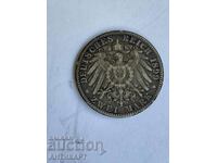 monedă de argint 2 mărci Germania 1899 argint