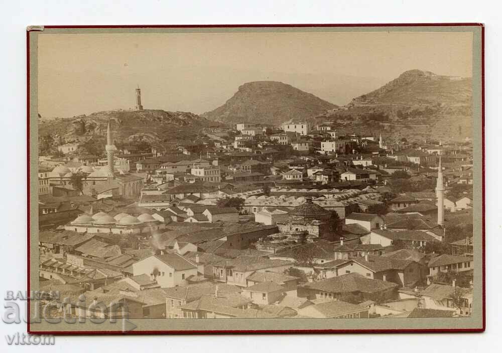 Plovdiv 1880 Kavra πρωτότυπη φωτογραφία σε φωτογραφία από χαρτόνι