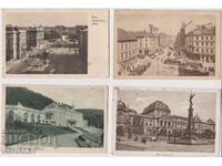 Австрия-Виена 4 Old Post card пътували