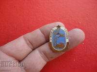 Bronze badge badge on screw bronze enamel 3
