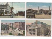 Αυστρία-Βιέννη 4 Παλιά Ταχυδρομική κάρτα ταξίδεψε