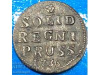 Prusia 1 solid 1736 Germania Wilhelm Friedrich billon