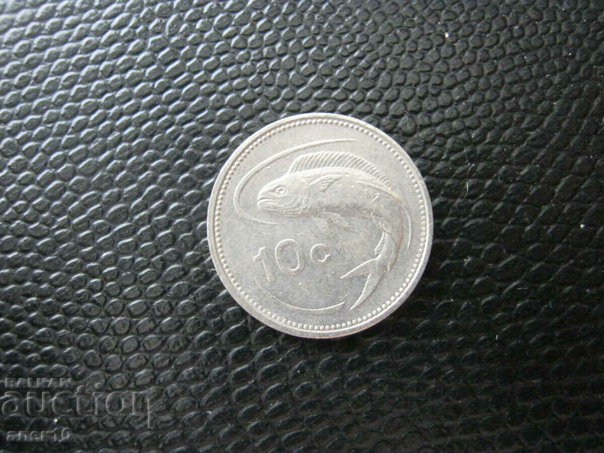 Малта   10  цент   1986