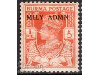 GB/Burma-1946-Редовна-KG V,Надп."Военна администрация"-MLH