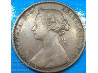 Great Britain 1/2 penny 1874 H -Heaton Victoria rare