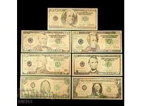 Gold dollars dollar bills, dollar banknote