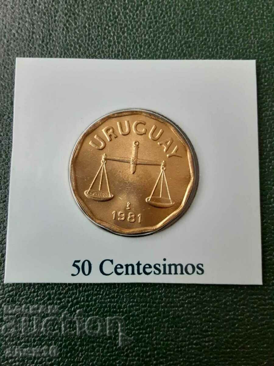 Уругвай  50  сентавос      1981