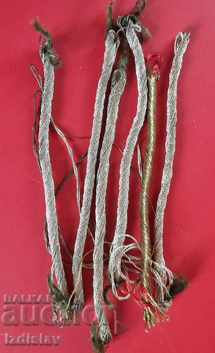 Old purl threads for costumes, uniforms