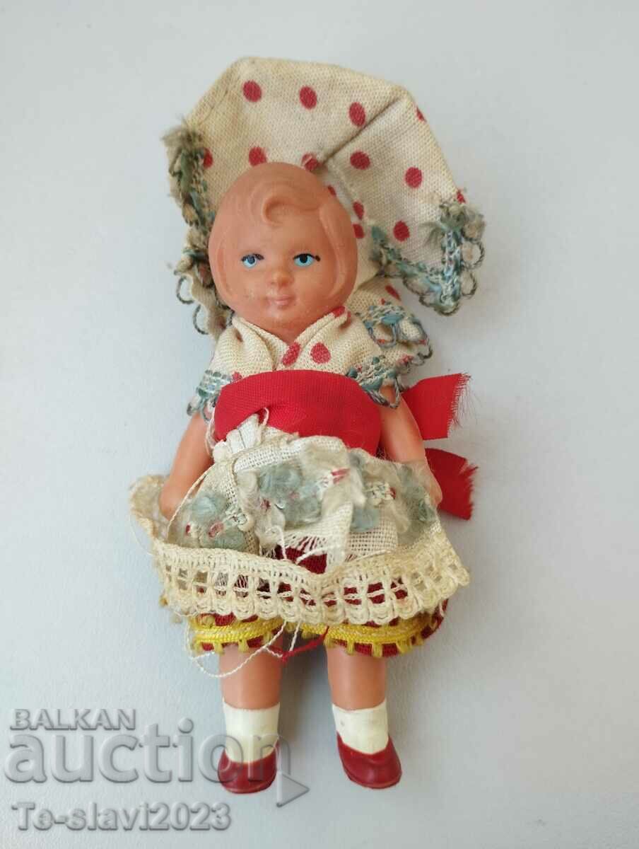 1930 Old German rubber doll / girl - toy