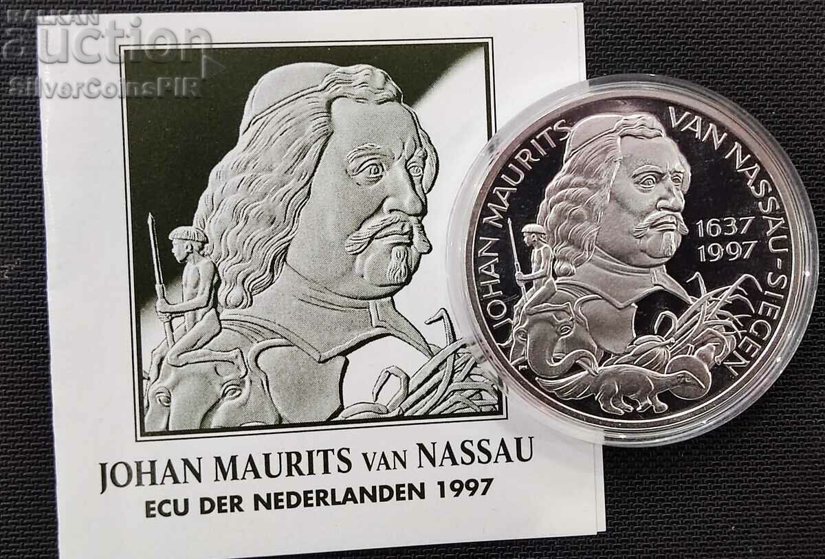 Сребро 25 Екю Йохан Мауриц 1997 Нидерландия