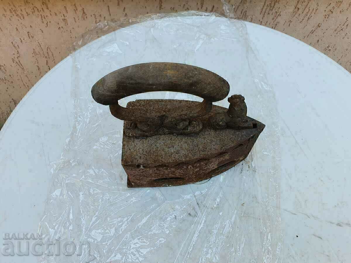 Delivery of A hundred-year-old iron on fire. Perfectly preserved.