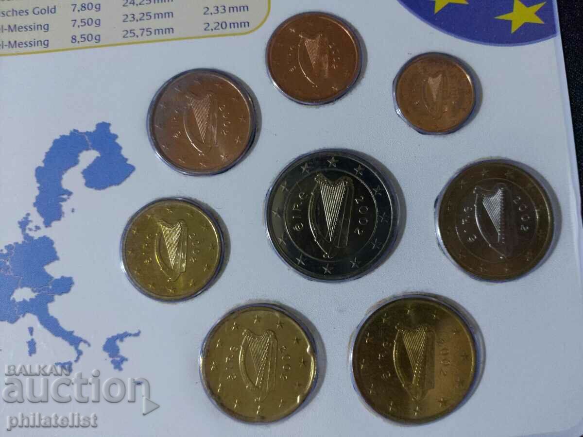 Auction Ireland 2002 - Complete Series 1 Cent to 2 Euro UNC Auction Ireland 2002 - Complete Series 1 Cent to 2 Euro UNC