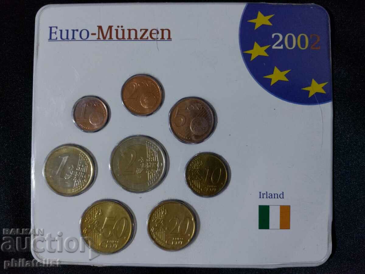 Ireland 2002 - Complete Series 1 Cent to 2 Euro UNC