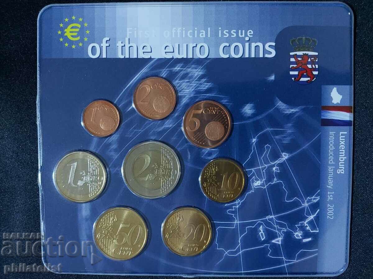 Δημοπρασία Λουξεμβούργο 2002 πλήρης σειρά 1 σεντ έως 2 ευρώ UNC Δημοπρασία Λουξεμβούργο 2002 πλήρης σειρά 1 σεντ έως 2 ευρώ UNC