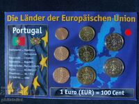 Португалия 2002-2009 - комплектна серия от 1 цент до 2 евро