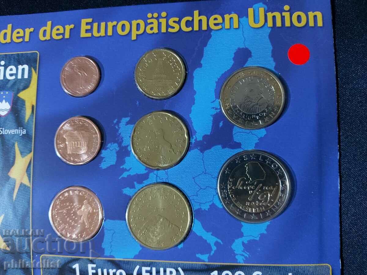 Slovenia 2007 - Euro set, 8 coins with price 24.00 BGN | € 12.27 Slovenia 2007 - Euro set, 8 coins with price 24.00 BGN | € 12.27