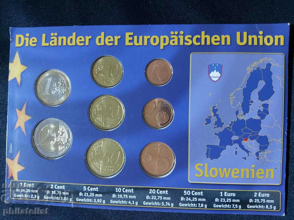 Auction Slovenia 2007 - Euro set, 8 coins Auction Slovenia 2007 - Euro set, 8 coins