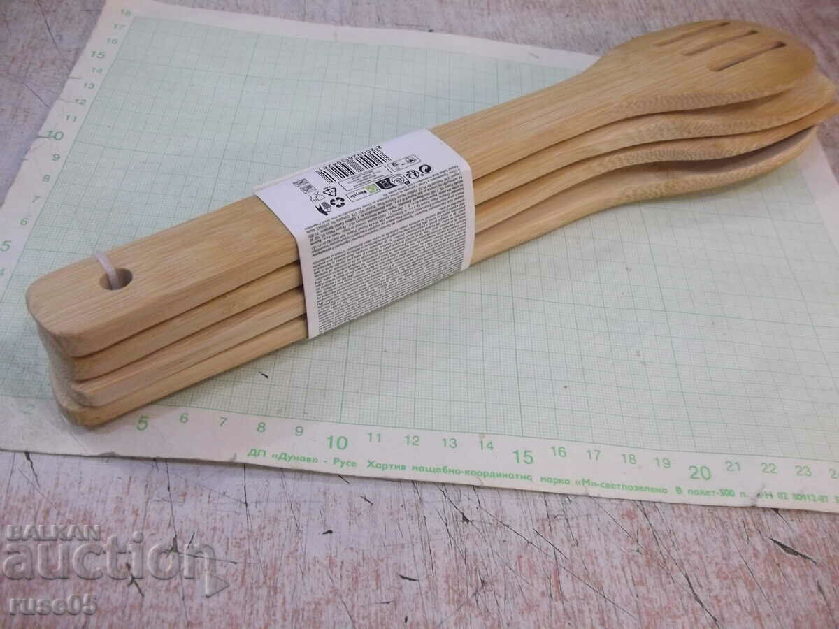 Set of 4 pcs. bamboo utensils new - 6