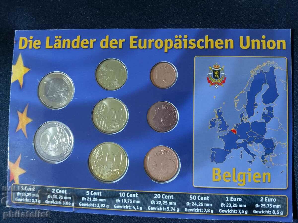 Licitație Belgia 1999-2008 - serie completa de la 1 cent la 2 euro Licitație Belgia 1999-2008 - serie completa de la 1 cent la 2 euro