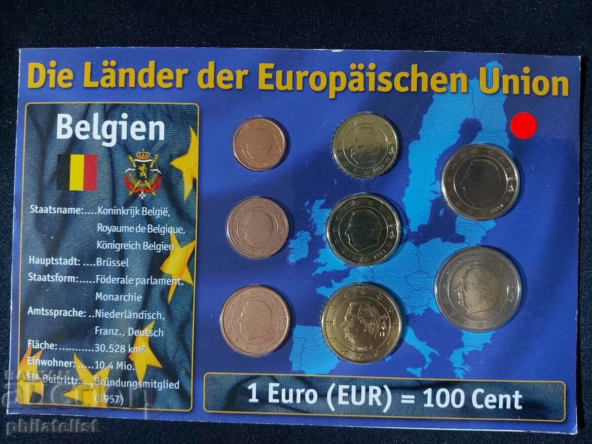 Белгия 1999-2008 - комплектна серия от 1 цент до 2 евро