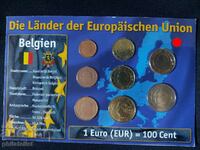 Βέλγιο 1999-2008 - ολοκληρωμένη σειρά από 1 σεντ έως 2 ευρώ