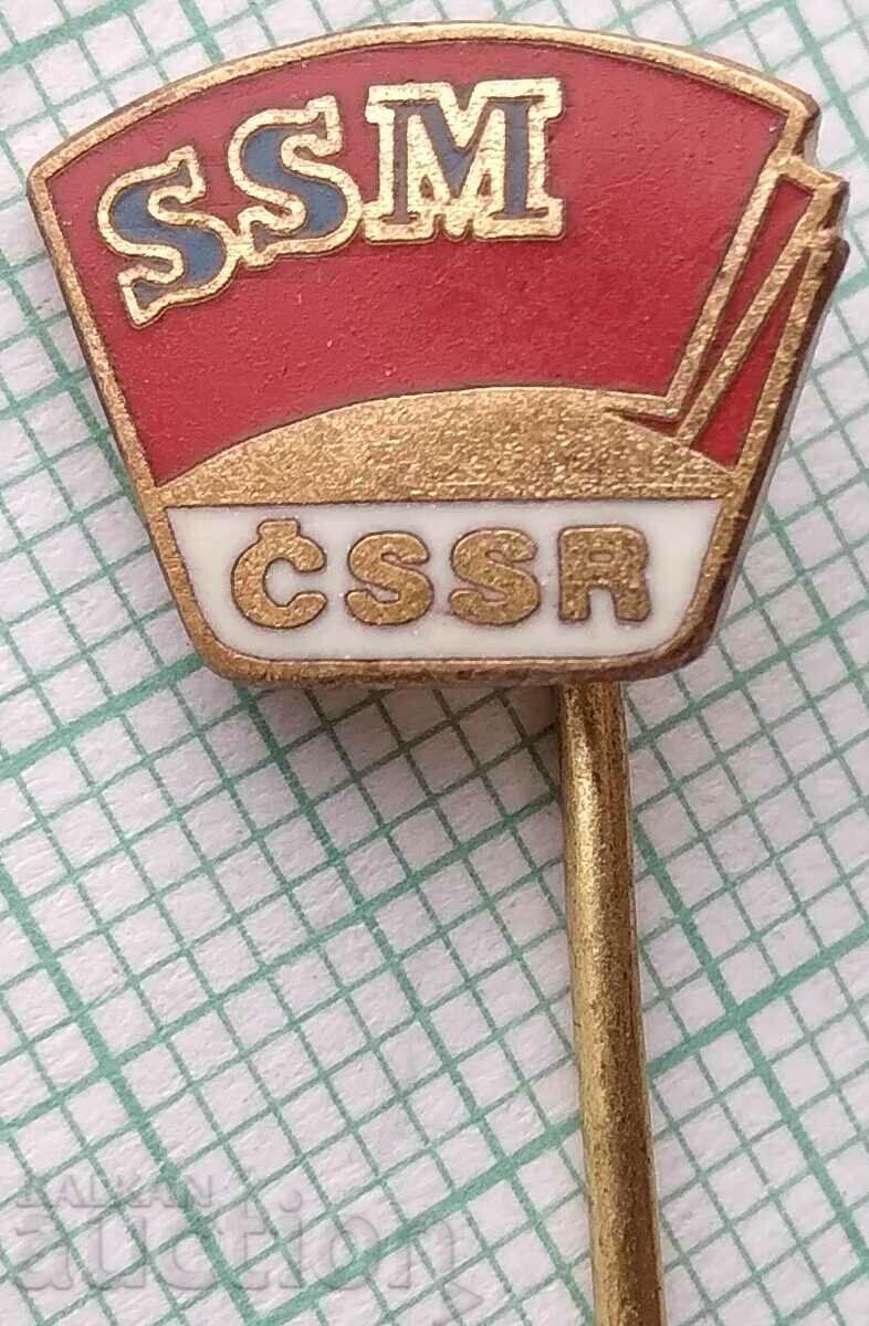 16316 Insigna - SSM Cehoslovacia - email bronz