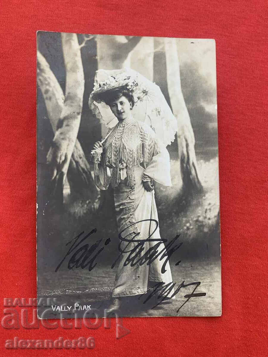 Actriță autografă 1907