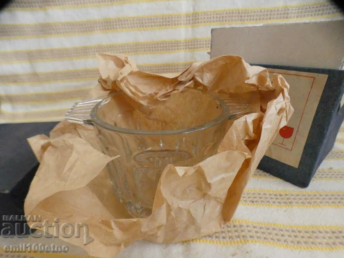 Auction Lead crystal ice bowl SZ Vasil Kolarov Sliven Auction Lead crystal ice bowl SZ Vasil Kolarov Sliven