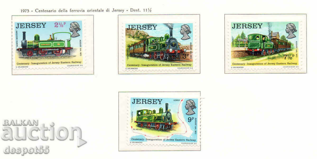 1973. Джърси. 100-годишнината на Източната железница Джърси.