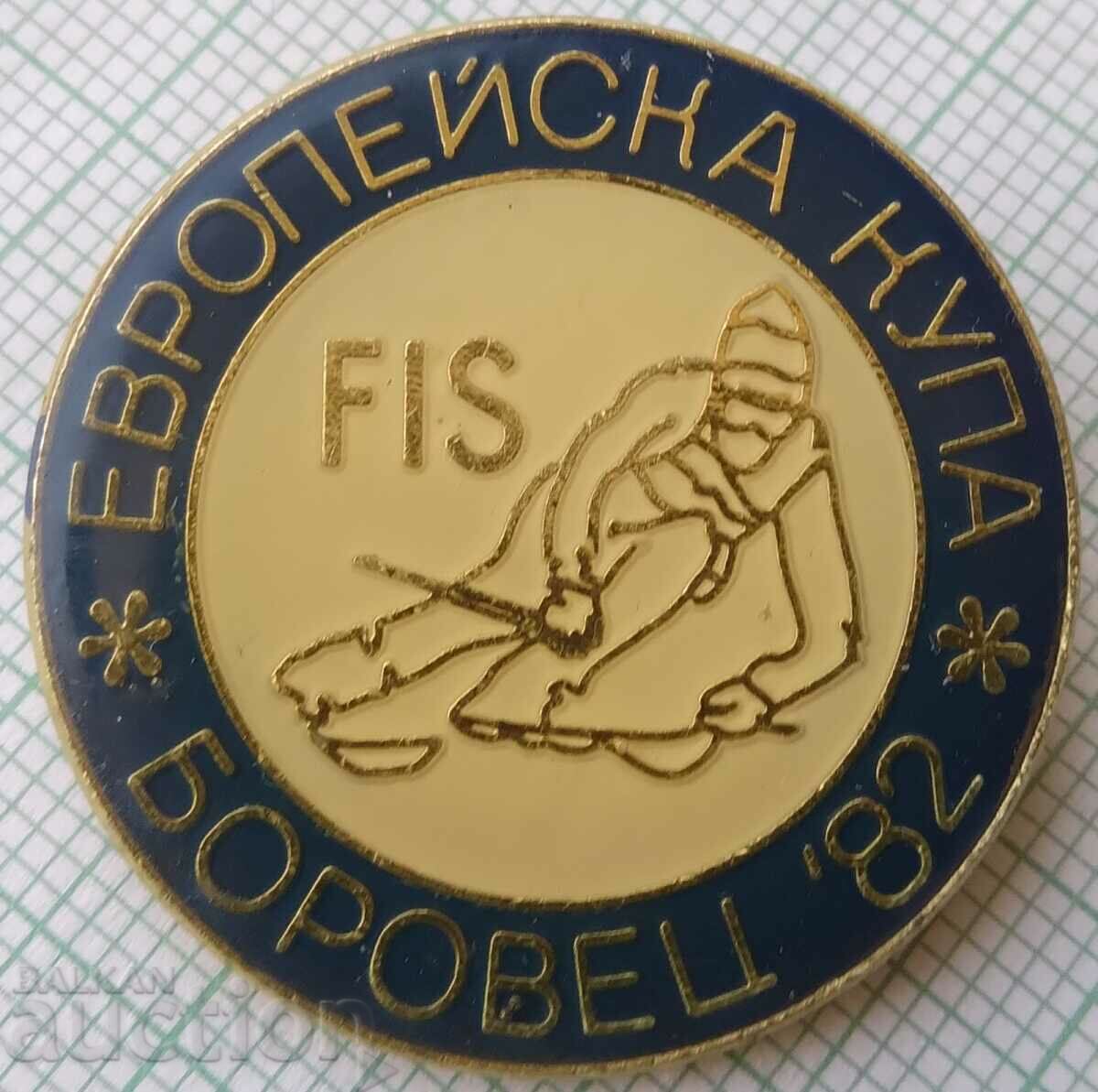16337 Badge - European Ski Cup Borovets 1982