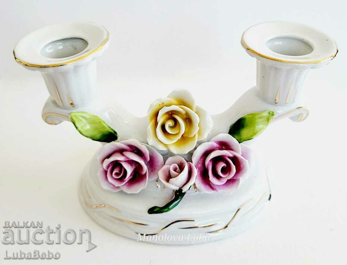 Vintage candlestick marked IMPORT with price 80.00 BGN | € 40.90 Vintage candlestick marked IMPORT with price 80.00 BGN | € 40.90