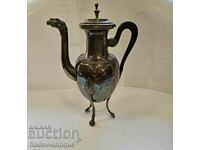 Silver-plated French teapot, 19th century.