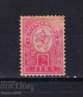BULGARIA - LITTLE LION - 2 BGN 1889 KBM No. 41*/MLH