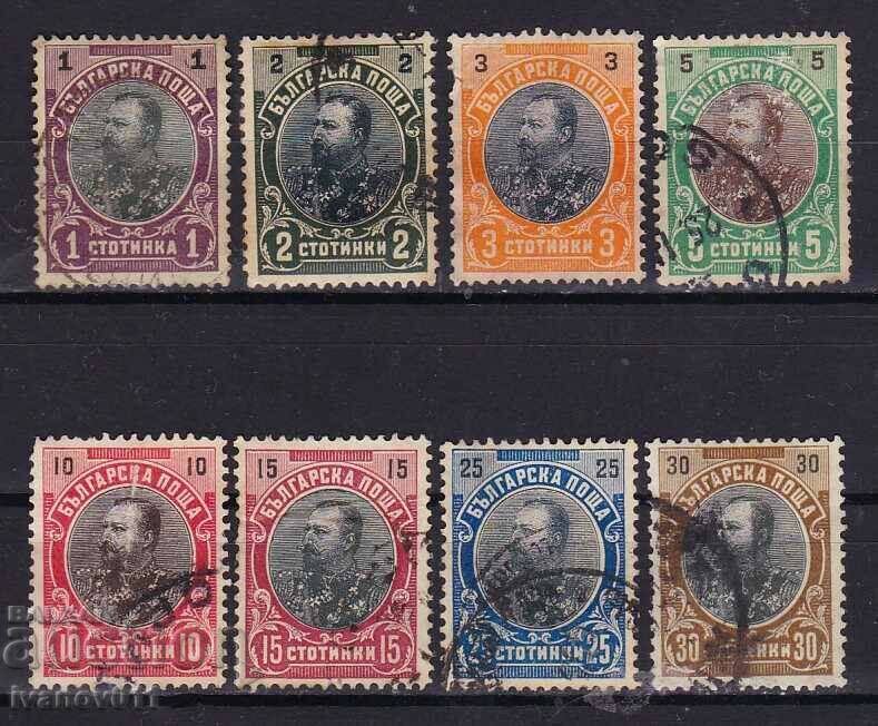 BULGARIA- LOT REGULAR 1901. KBM No. 53--60