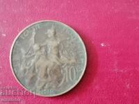 1916 10 centimes Franta