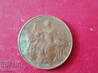 1916 10 centimes Franta