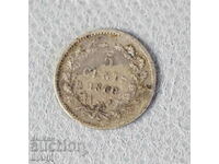 1869 Нидерландия сребърна монета 5 цента
