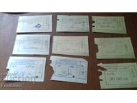 Lot of 32 pcs. bus tickets and 6 maps