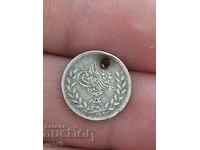 Monedă turcească de argint, otomană 20 Para 1255 / 17 RRR BZC!