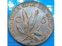 5 centesimi 1931 Vatican Pius XI monetărie 100.000 buc