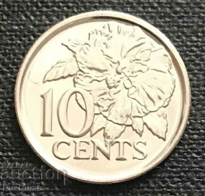 Тринидад и Тобаго. 10 цента 2017 г .UNC.