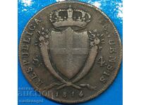 Genoa 4 soldi 1814 Ιταλία ιατρ