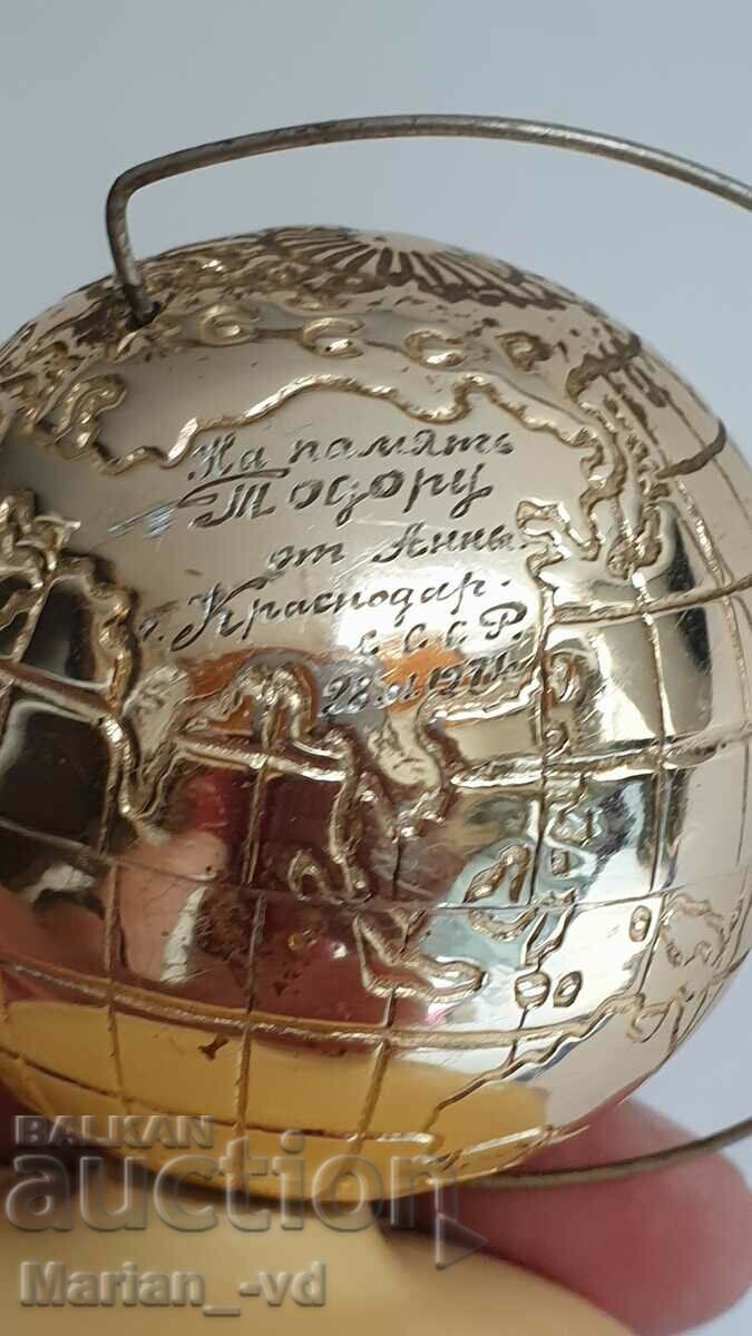 Russian table globe with the inscription April 12, 1961. - 5 Russian table globe with the inscription April 12, 1961. - 5