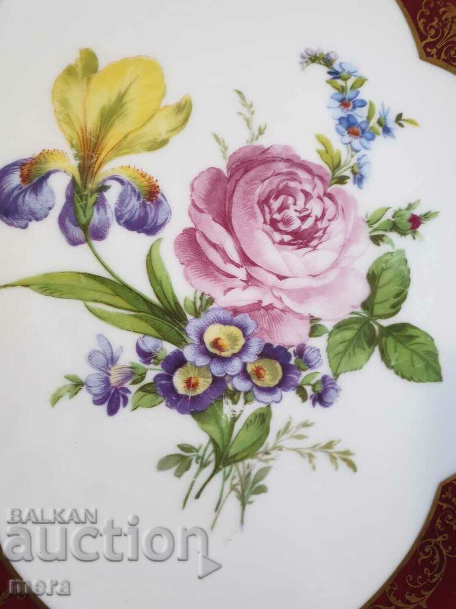 Large porcelain tray with rich gilding and floral motifs - 5 Large porcelain tray with rich gilding and floral motifs - 5