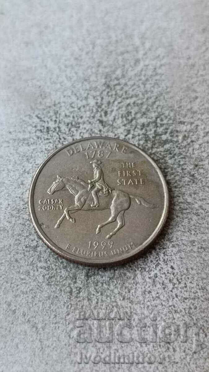 SUA 25 Cent 1999 D Delaware
