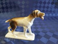 Fine porcelain figure of a dog
