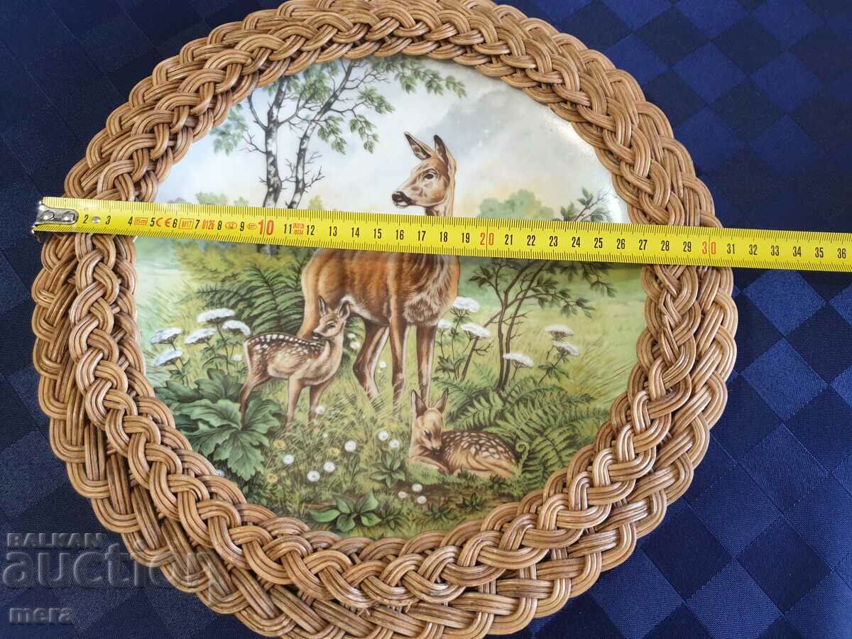 Delivery of Porcelain wall plate with wicker fittings - Bavaria Delivery of Porcelain wall plate with wicker fittings - Bavaria