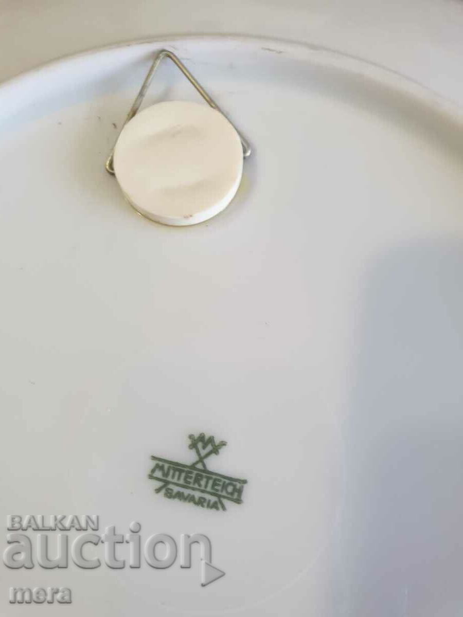 Porcelain wall plate with wicker fittings - Bavaria - 5 Porcelain wall plate with wicker fittings - Bavaria - 5