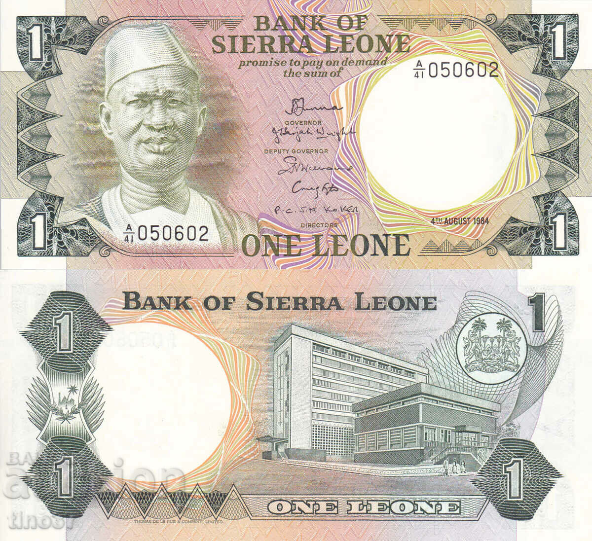 tino37- SIERRA LEONE - 1 LEONE - 1984 - UNC