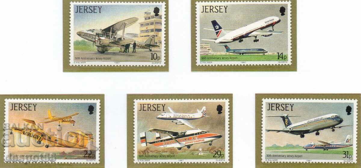1987. Jersey. 50 de ani de la aeroportul din Jersey.